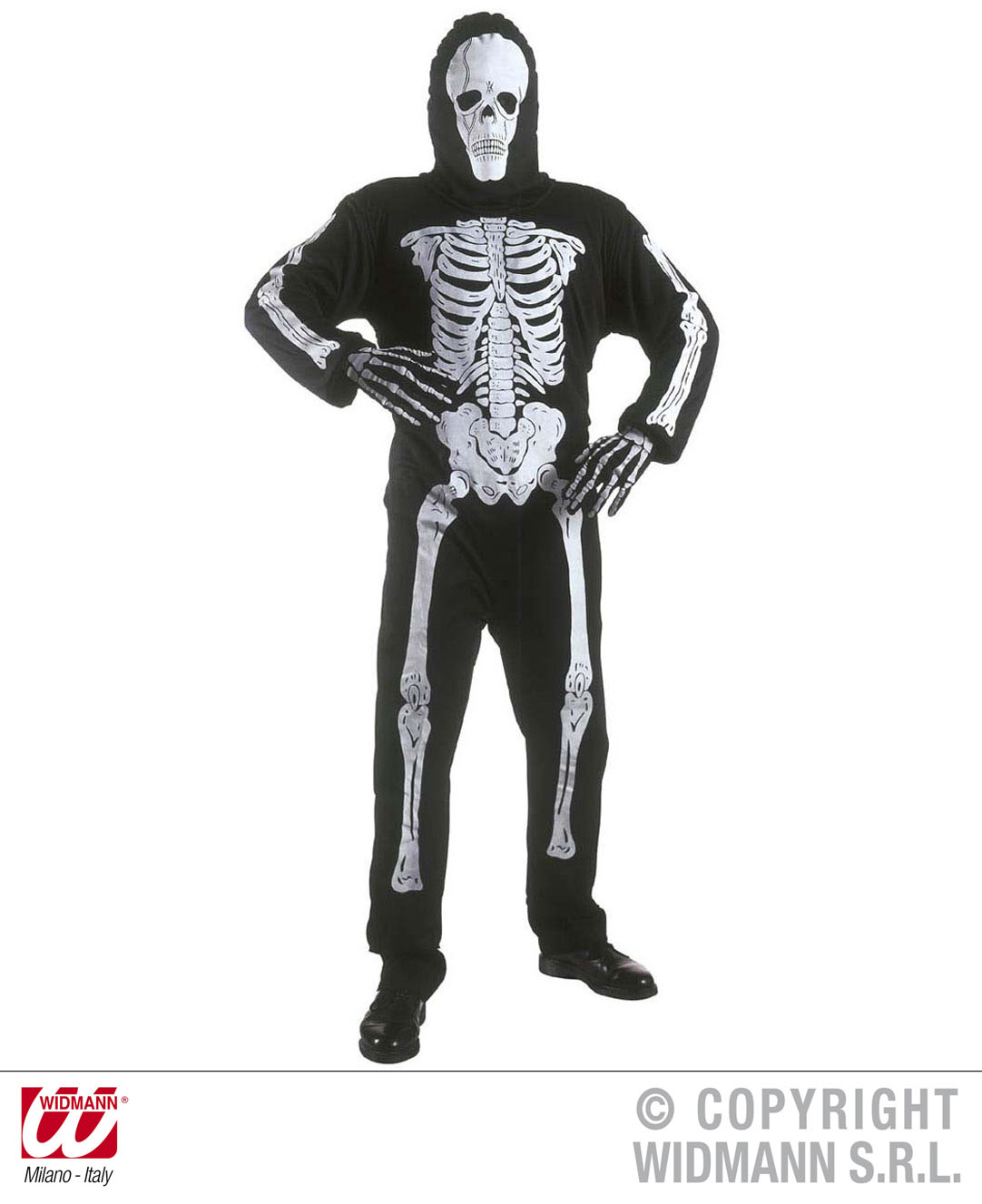 Kinderkostüm Skelett Halloween Anzug und Maske Knochenhandschuhe