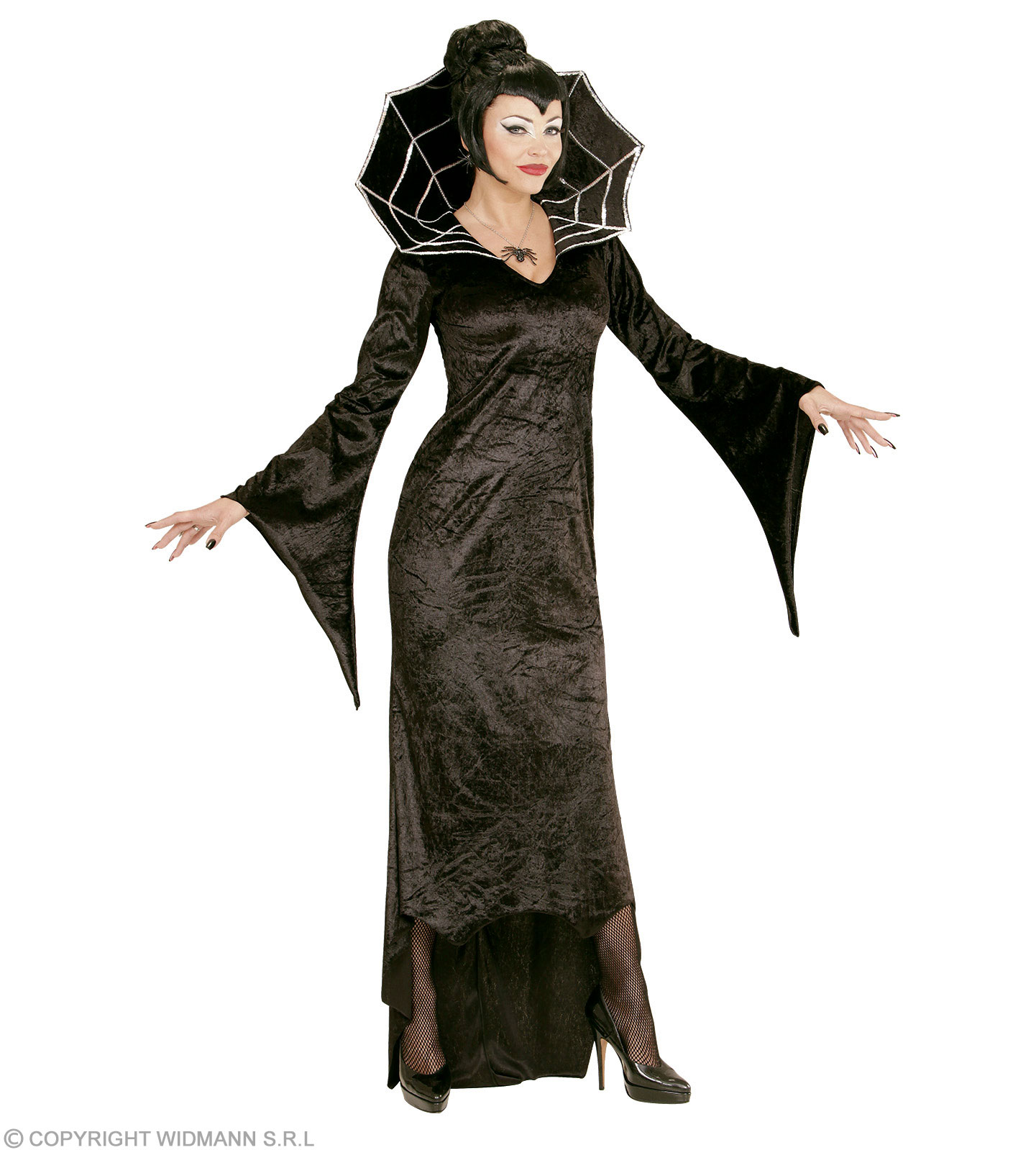 Kostüm Spiderella Vampirfrau Kleid Halloween Spinne - Spinnenfrau Dracula Frau