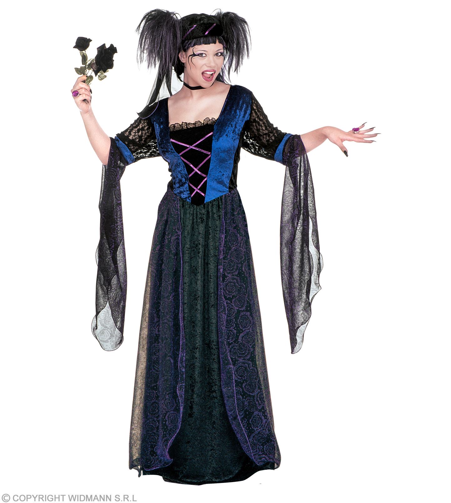 Kostüm Gothic Prinzessin - Schloßkostüm - Mittelalter Hexe Halloween