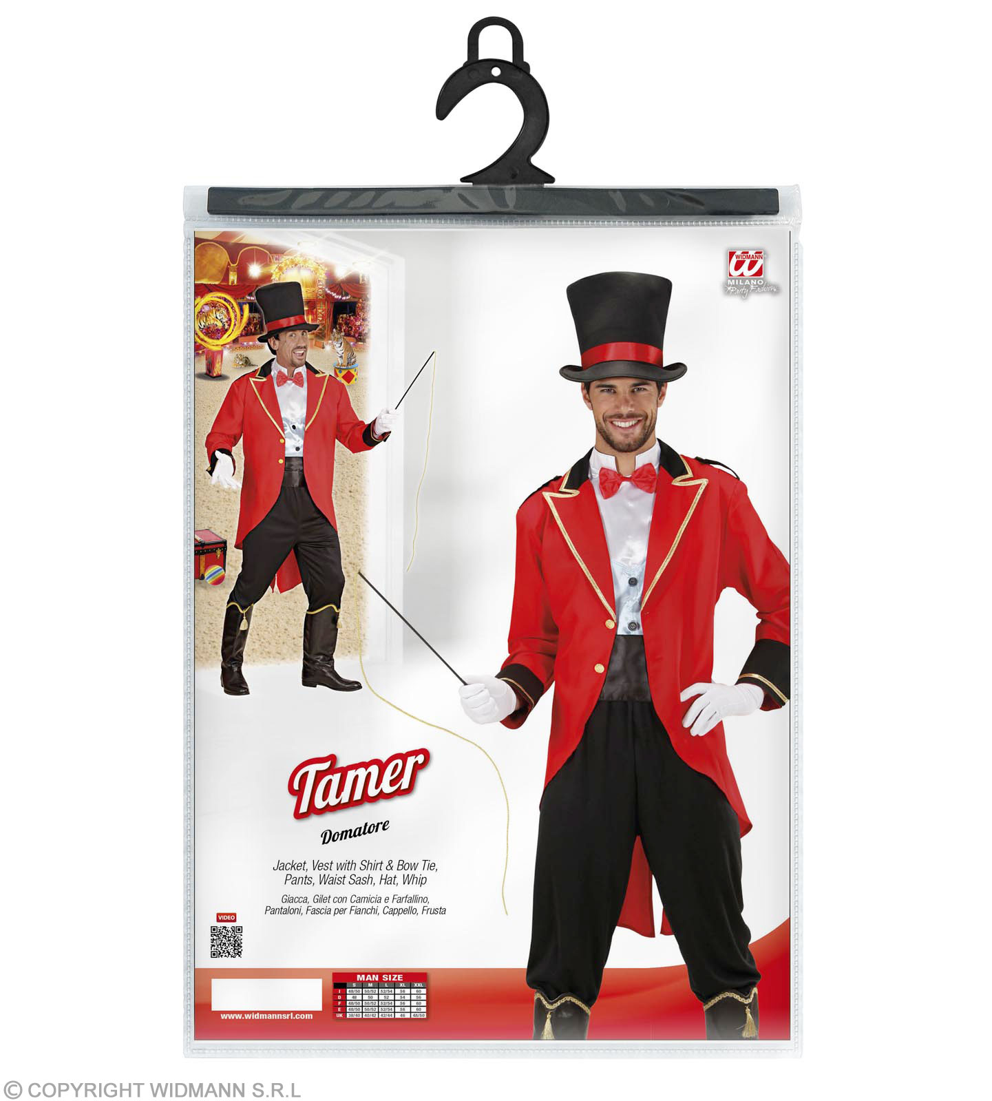 Costume da circo presentatore per un uomo